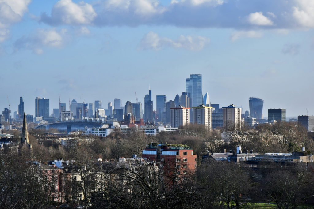 Primrose Hill - widok na Londyn