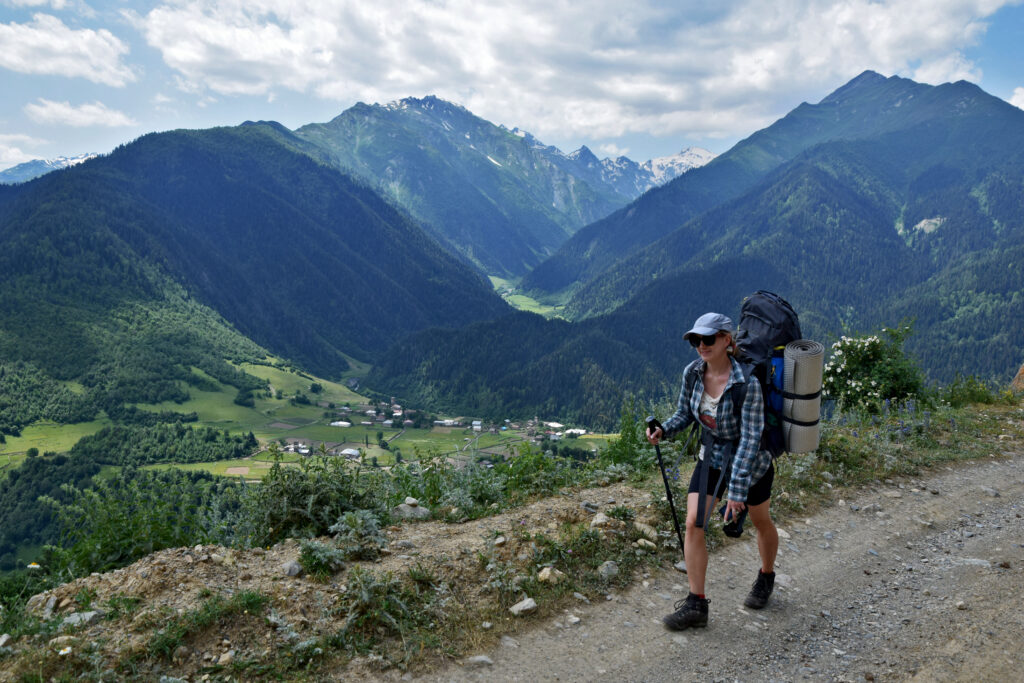 Ughviri pass, przełęcz. Swanetia, trekking do Ushguli
